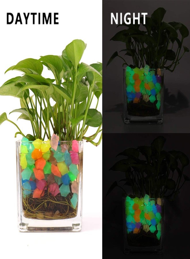 Oubest Fish Tank Decorations Rocks Little Glow in The Dark Aquarium Stones Fish Turtle Tank Pebbles Gravel Garden Rocks 300Pc 1.4cm - Image 4